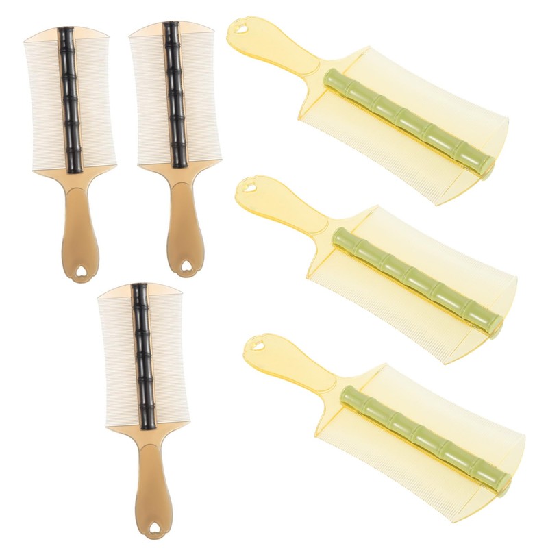 Peines Anticaspa de Plástico con Mango Ergonómico, Doble Cara, 6