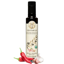 Garlic Chili Oil - Extra Virgin Garlic Hot Oil from Italy - Quality Chili Garlic Oil Ideal as Pizza Oil and for Spicy Recipes.