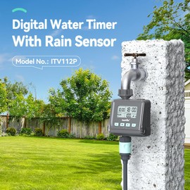 BALDR Smart Water Timer for Garden Hoses - Lawn Sprinkler Timers Outdoor with Up to 3 Preset Programs, Rain Delay Sensor, Smart Water Hose Timers, Drip Irrigation Timer for Garden Watering System