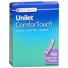 Owen-Mumford Owen Mumford AT0465 Unilet ComforTouch Lancet, μLtra Thin, 30G, Purple (Pack of 100)
