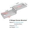 heneng 10 Pcs Stainless Steel Z Shaped Corner Bracket, Offset