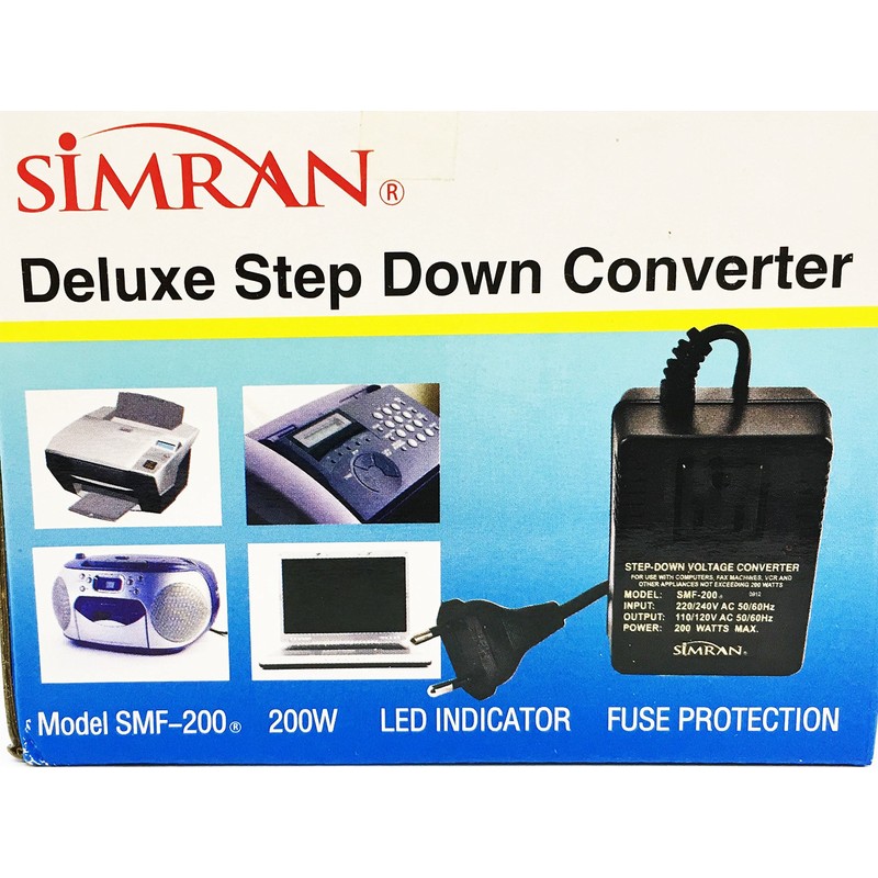 Simran SMF-200 Deluxe 200 Watts Step Down Voltage Converter for