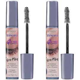 GAERO GLOBAL SOLUTION Rimel Mascara para Pestañas Prose Microfibra by Gaero Shop  Kit de 2 Piezas 13 Gr Cada Una  4 en uno  Color Negro  Formula