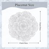Round Silver Placemats Set of 12 Flower Tablemats Vinyl Place