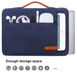 Lacdo 360° Protective Laptop Sleeve Case for 15 inch New MacBook Air M4 A3241 2025, M3 A3114, M2 A2941 2024-2023, 15 inch MacBook Pro A1990 A1707, Dell XPS 15 Plus Computer Bag, Water-Resistant, Blue
