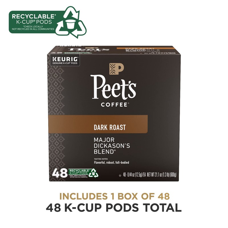 Peet's Coffee, Dark Roast Keurig K-Cup Pods - Major Dickason's