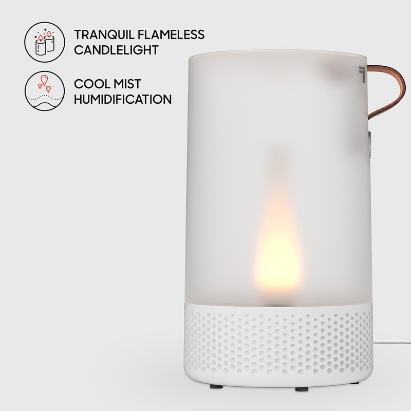 Sharper Image VOTIV 7 Ultrasonic Humidifier with Flameless Candlelight, Touch