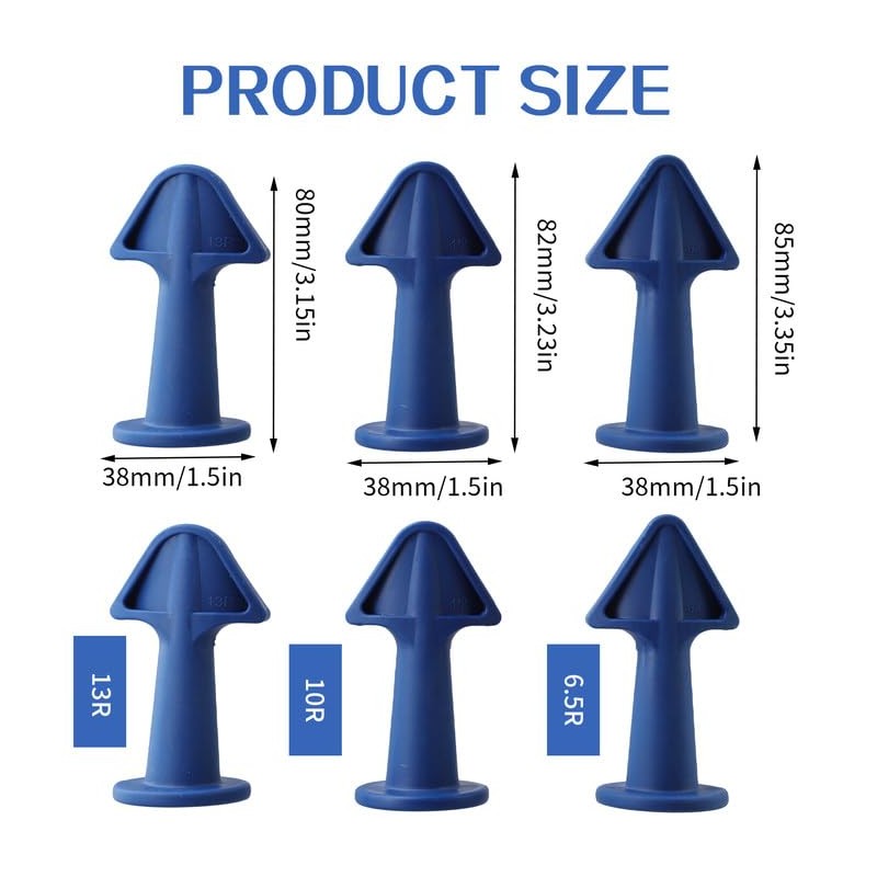 Caulking Tips 6pcs Caulk Gun Tips Blue Silicone Sealant Nozzles