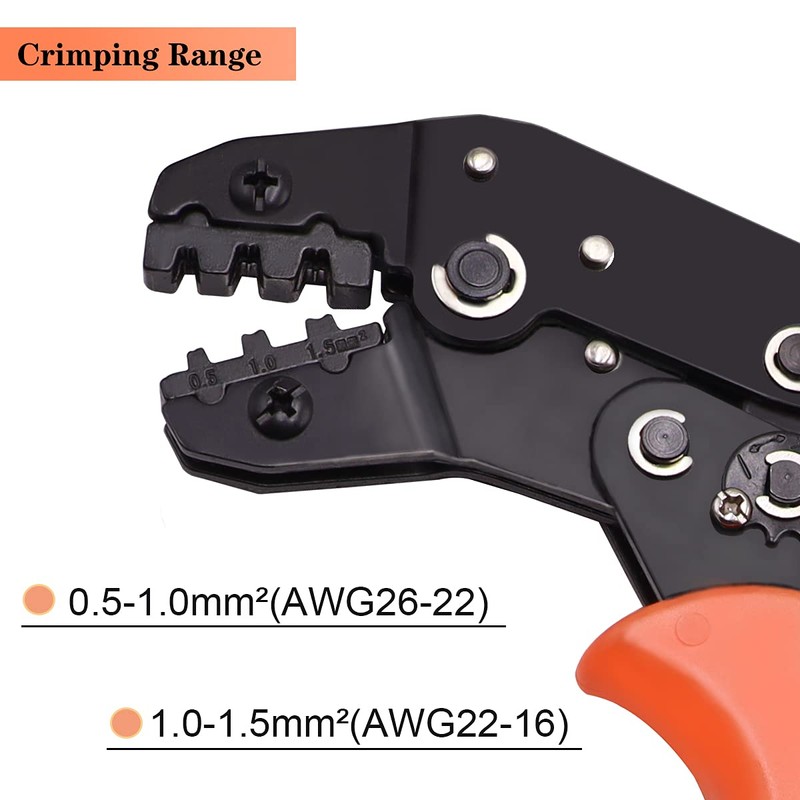 Tnisesm SN-48B Crimping Tools,Ratcheting Wire Crimper AWG 26-16(0.5-1.5mm²) for Open