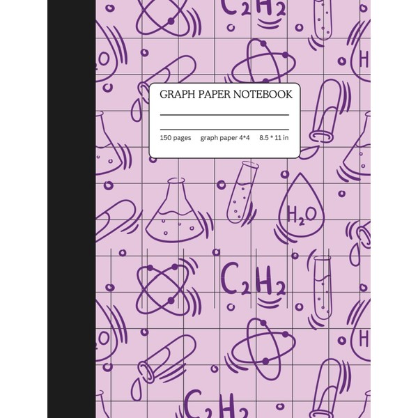 Science Lab Graph Paper Composition Notebook | Pastel Purple Chemistry