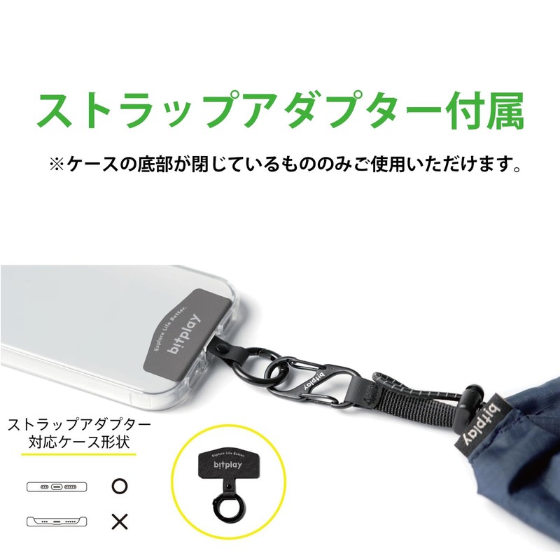 bitplay Scrunchie Wrist Strap (Strap Adapter Included), Recycled Polyester, PC,