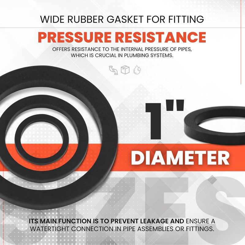 DOJA Barcelona Sanitary Flat Seals 1 Inch Pack 25 Rubber