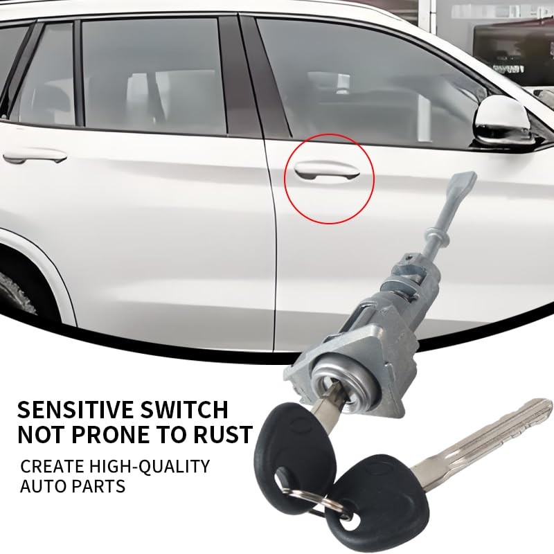 Front door lock cylinder 2 Keys, Compatible with 2011-2016 Hyundai