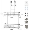 Hanging Shower Caddy Over Door: Silver Rustproof Shower Organizer over