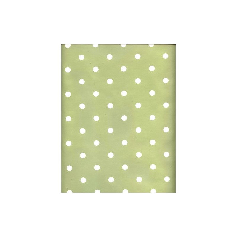 Karina Home Sage Green Dotty PVC Wipe Clean Tablecloth (200cm