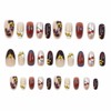 Short Press-On Nails Square Fake Nails Jelly Acrylic Fake Nail