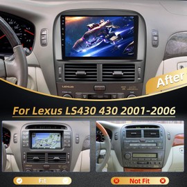 EKAT for Lexus LS430 2001 2002 2003 2004 2005 2006 Android Car Stereo [2+64G] - Wireless Carplay & Android Auto - 9 Inch Touchscreen Radio with EQ DSP, WiFi, GPS, Split Screen + AHD Backup Camera