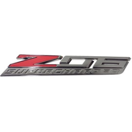 C7 Corvette 2015+ GM Chrome Z06 Supercharged Fender Badges - Pair