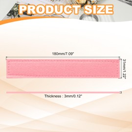 PATIKIL Purse Base Shaper 7 x 1.2 Inch, Purse Bottom Insert Felt Bag Shaper Saver Liner Board for Wallet on Chain Bags, Pink