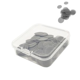 Pipe Screens, Set of 100, 0.6 inches (15 mm), Smoking, Silver, Stainless Steel, Pipe Net Net with Storage Case