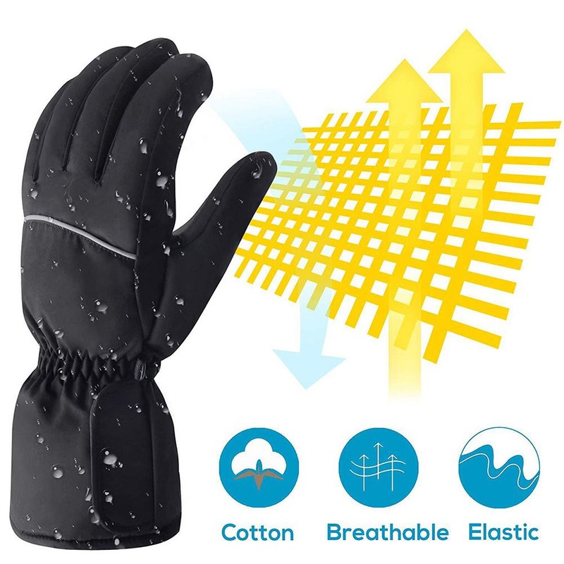 Winter Heated Gloves Waterproof Electric Thermal Glove Non Slip and