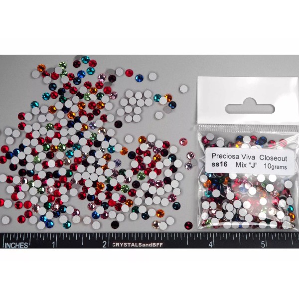 PRECIOSA Color Mix “J” CLOSEOUT, Preciosa VIVA Genuine Czech Rhinestones