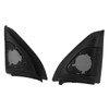 Pair Car Door Speaker Cover Audio Tweeter Trim Black Replacement