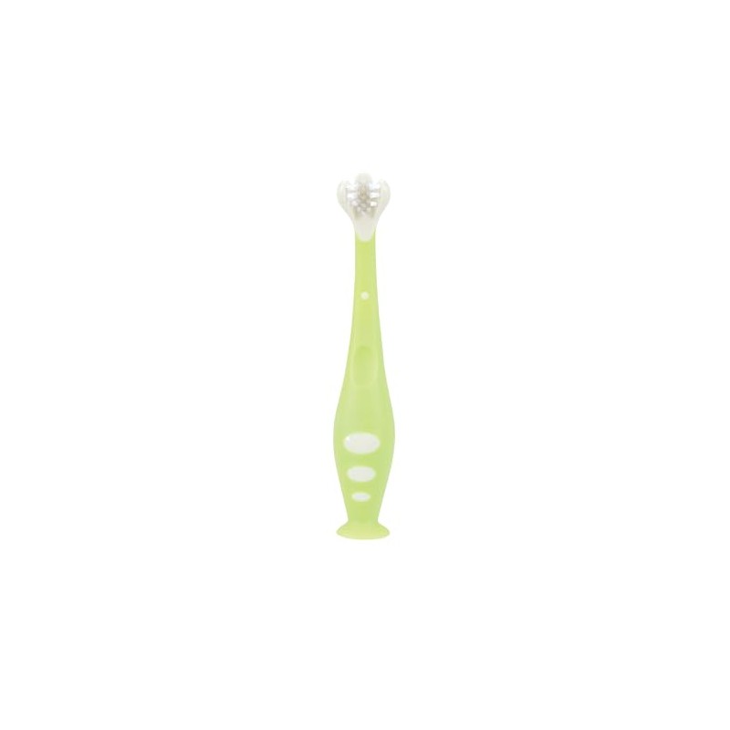 Nuby Cepillo Dental para Bebés con 3 Cabezas, Cerdas Suaves,