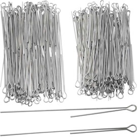 WHYHKJ 200PCS Stainless Steel Fishing Spinner Shaft Silver Color Lua Accessories Fishing Spinner Shaft DIY Spinning Sequin Wire Wire Spinner Bait Fishing