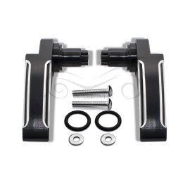 Unbranded Black Saddlebag Lid Lifter Latch Levers For Harley Street Glide FLHX Road King