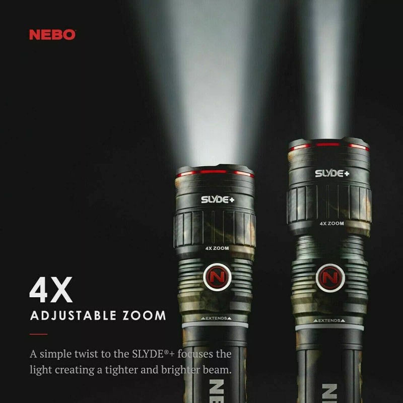 Nebo CAMO Slyde+ Flashlight/Worklight Focusing Beam Magnetic #6618 4 AAA