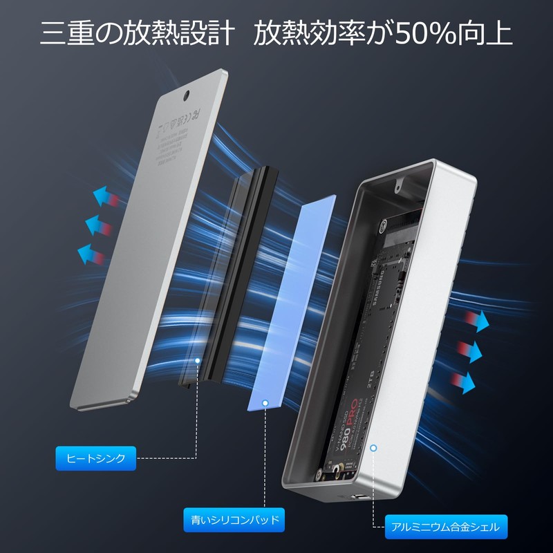 SAN ZANG M.2 NVMe SSD External Case, Supports USB4/Thunderbolt 4,