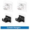 Curtain Rod Brackets for Window Curtains – Self-Adhesive Nail-Free Adjustable