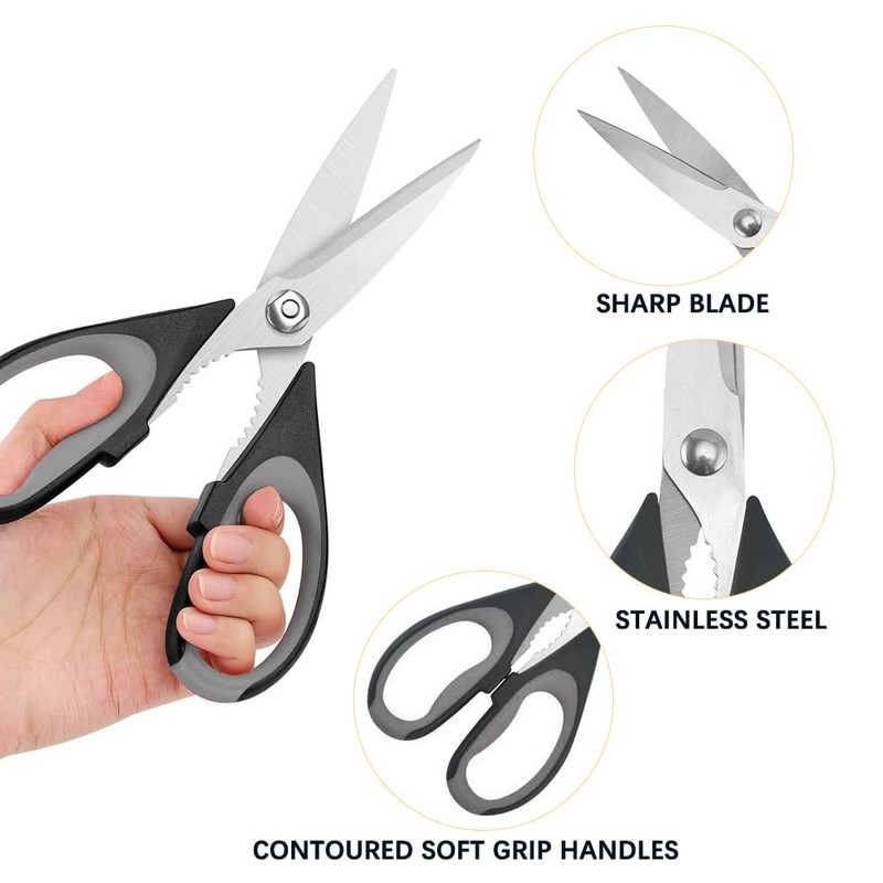 Kitchen Shears, Multipurpose Stainless Steel Kitchen Scissors with Cover, Utility