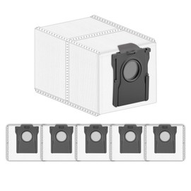 (6 Pieces) X40 Ultra Replacement Dust Bags Compatible With Dreame X40/ X40 Pro/ X40 Ultra/ X50 Ultra/ X30 Pro Ultra/ X30 Pro Plus/ L10s Pro Ultra/ L10s Ultra Gen 2 Robot Vacuum, Accessories Kit