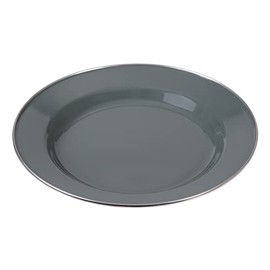 GRÄWE Camping Plate Diameter 26 cm Enamel Grey