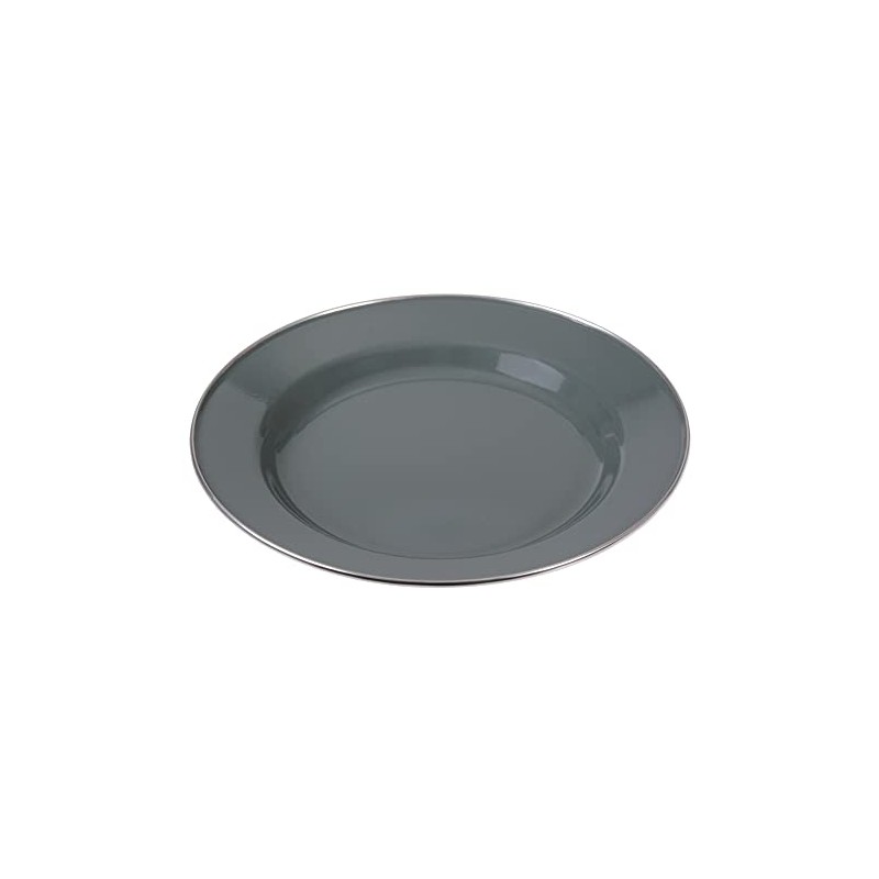 GRÄWE Camping Plate Diameter 26 cm Enamel Grey