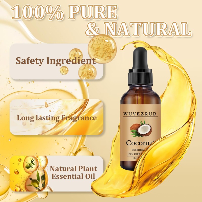 Wuvezrub Coconut Essential Oil 30ML - 100% Pure and Natural