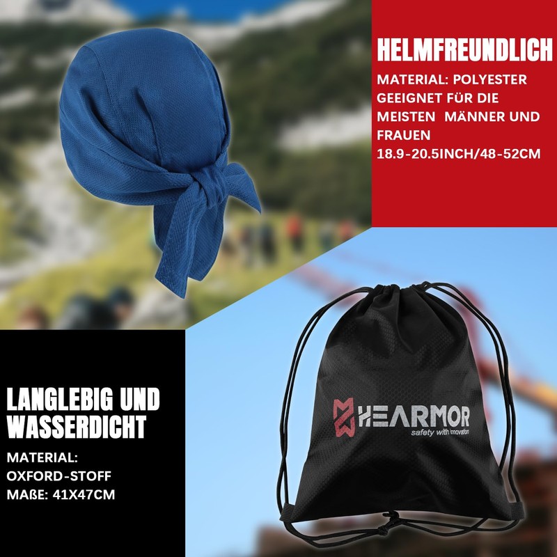 HEARMOR Construction Site Safety Helmet, EN397 Certified Adjustable ABS Safety