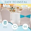 VitalCozy 100 Pcs Spandex Chair Sashes with Heart Buckle Slider,Turquoise