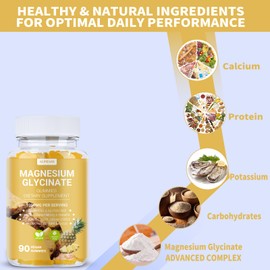 ALPHA01 Magnesium Glycinate Gummies 1000mg, Non-GMO, Gluten-Free, Magnesium Supplement Gummies for Adults & Kids, Sleep, Relaxation & Focus, Pineapple Flavor, 90 Count