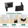 uxcell 8 Pcs 1.57" x 1.57" Rubber Foot Pads Covers,