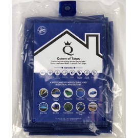 10x12 Light Duty Blue Tarp, MOX Film Technology, Premium tarp, Anti-Tear, Waterproof, UV Resistant