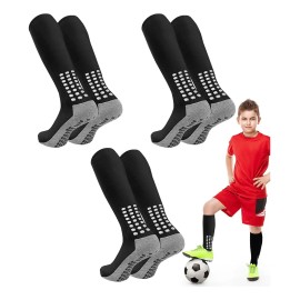 3 Calcetas Antiderrapantes Fútbol Niño Niña Media Deportiva