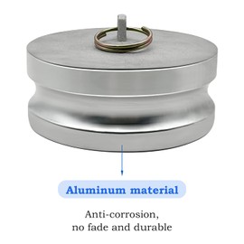 BITOTU 2PCS Aluminum Global Cam and Groove Hose Fitting DP-200 2" Type DP with 2 PCS Camlock Gasket Dust Plug (2 inch, Type DP)