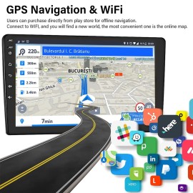 Mantian 1G+32G Android Radio 10.1 Inch Double Din Car Stereo with GPS Navigation Touc...