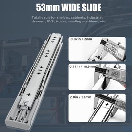 VITERLYNX 260Lbs Soft CloseHeavy Duty Drawer Slides 1 Pair 10 14 16 18 20 22 24 32 Inch Full Extension Ball Bearing Sliding Rails Kitchen Cabinet Shelf Runners Tracks Tool Box RV Glides -22"