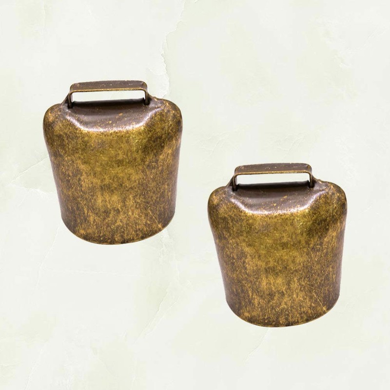 HEALLILY 2 Pieces Cow Bell Goat Bell Hanging Bell Small