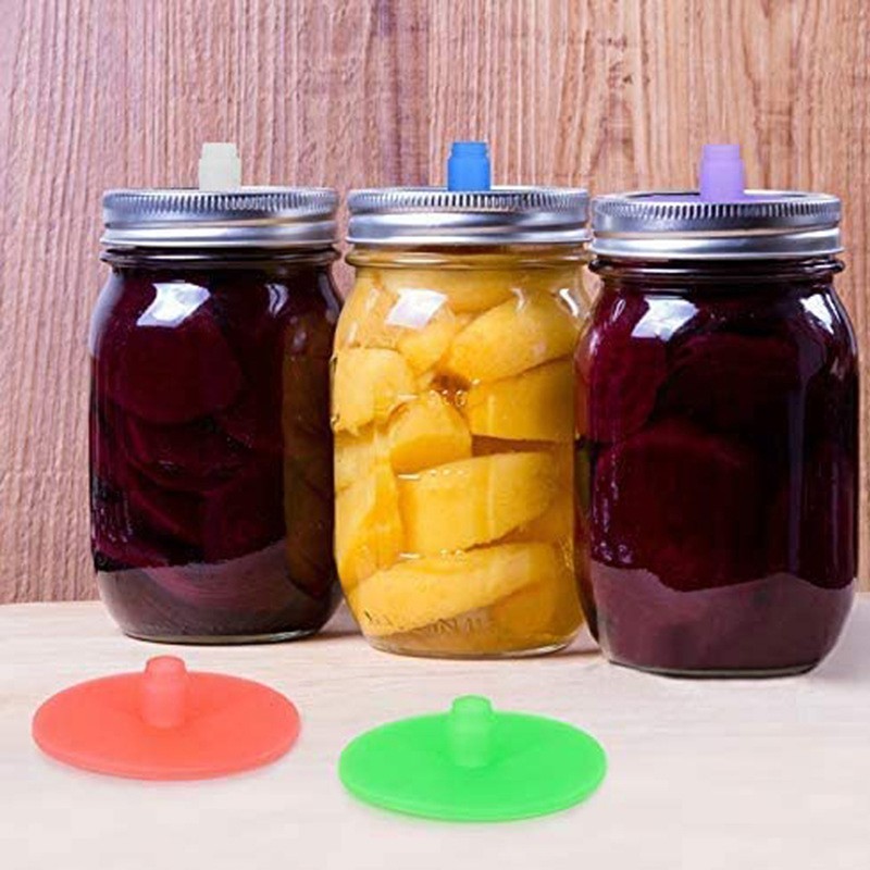 5Pcs Silicone Fermenting Lids for Wide Mouth Jar Food Grade
