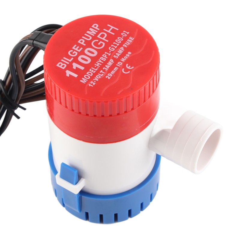 1100GPH 12V Submersible Bilge Pump Nonautomatic Marine Boat Water Pump